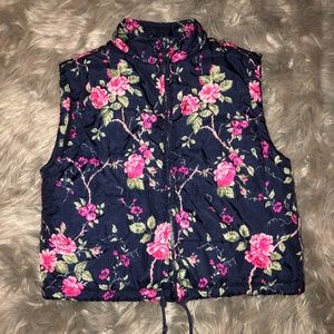 Girl's Winter Vest with Roses